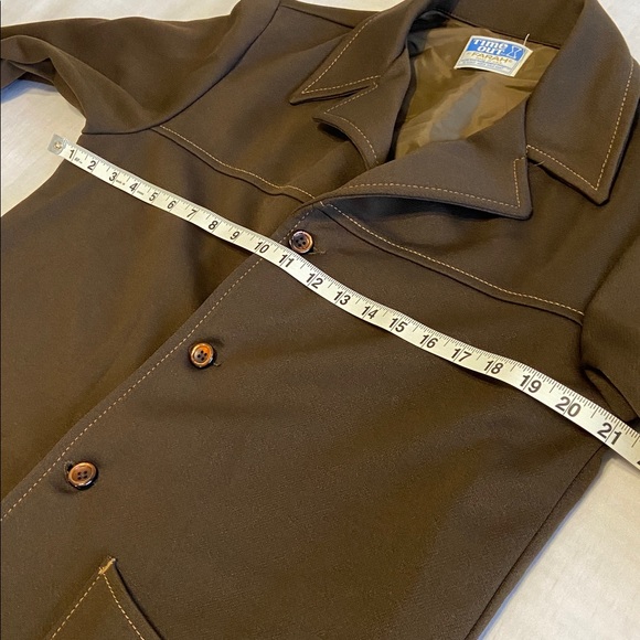 Vintage 70’s Time Out by Farah polyester leisure blazer jacket Western-style USA - Picture 9 of 10